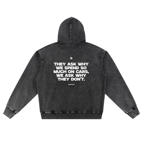 Black Stone Washed Toros Club Hoodie
