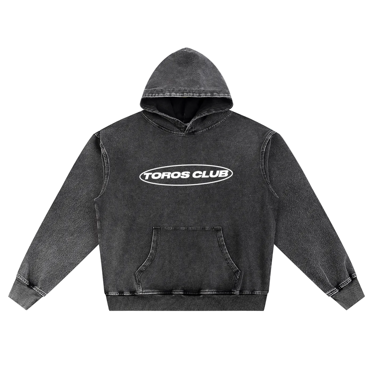 Black Stone Washed Toros Club Hoodie
